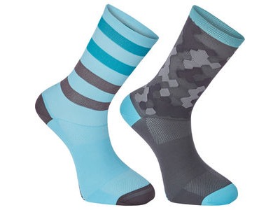 Madison Sportive long sock twin pack, hex camo blue curaco/phantom
