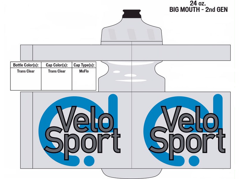 Specialized VeloSport Big Mouth Bottle 24oz Trans Clear click to zoom image