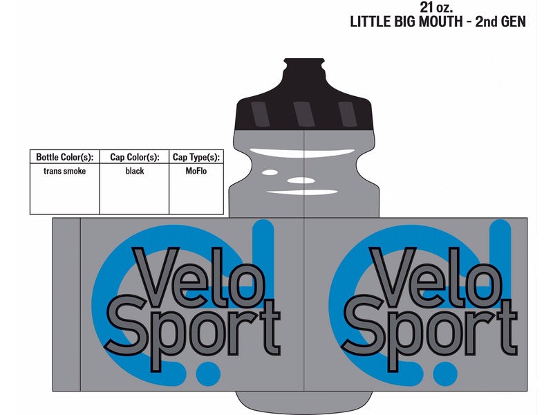 Specialized VeloSport Big Mouth Bottle 21oz Trans Smoke click to zoom image