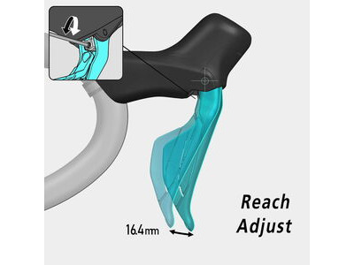 Shimano ST-RX715 GRX wireless Di2 shift hydraulic STI lever, 12-speed, right hand click to zoom image