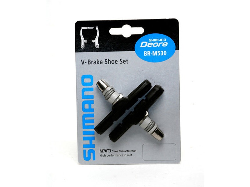 Shimano M600 (for LX / Deore / Alivio V-brake) one-piece brake blocks click to zoom image