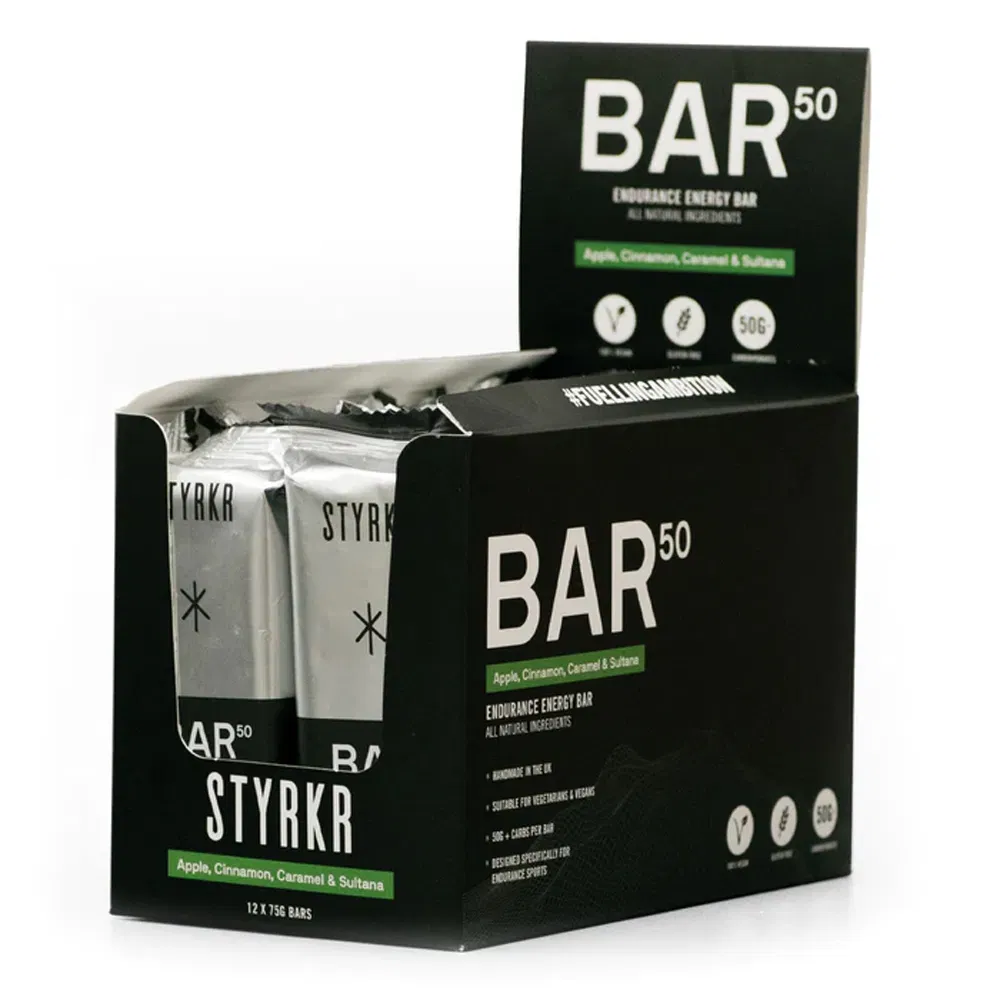 Styrkr BAR50 Energy Bars Apple, Cinnamon & Caramel