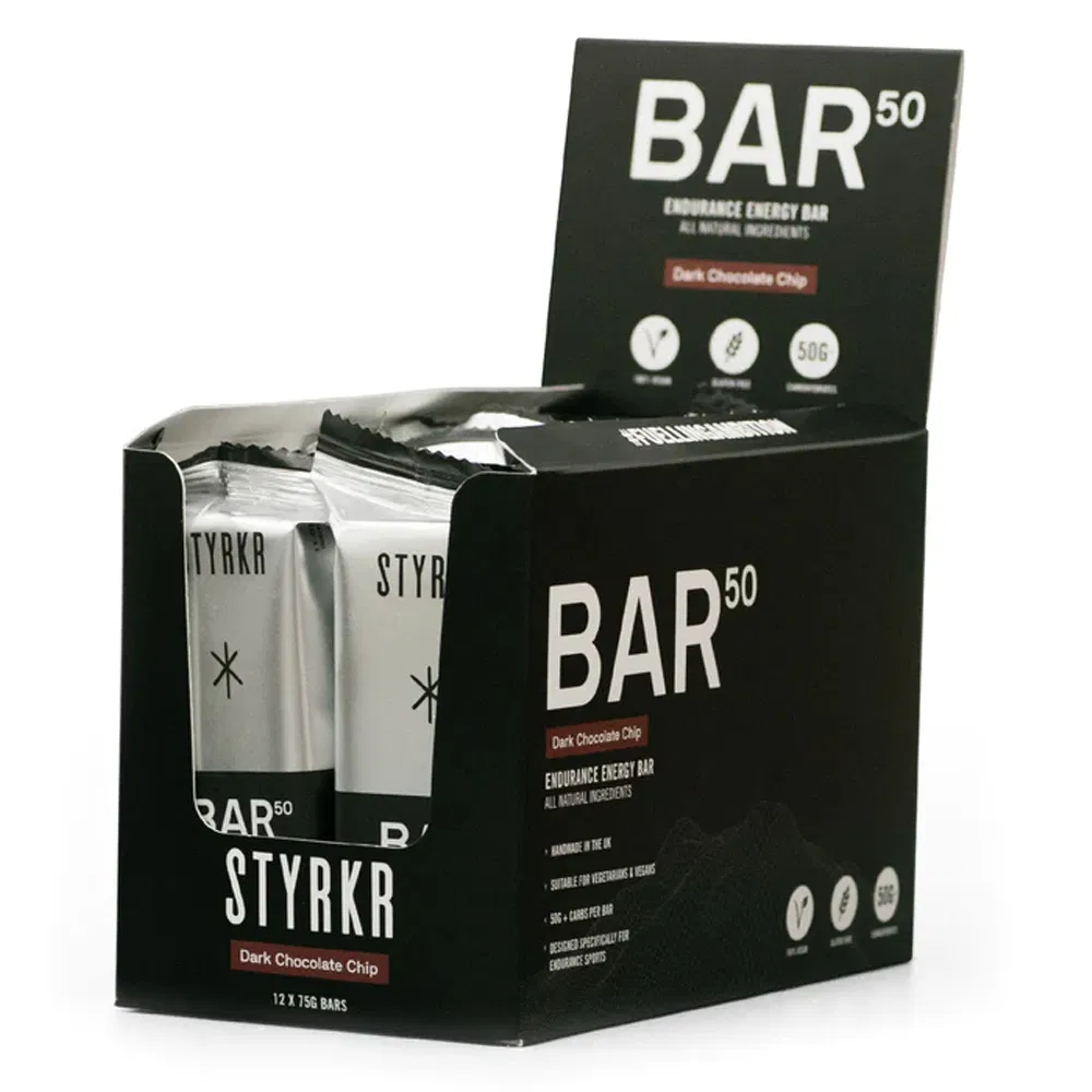 Styrkr BAR50 Energy Bars Dark Chocolate Chip