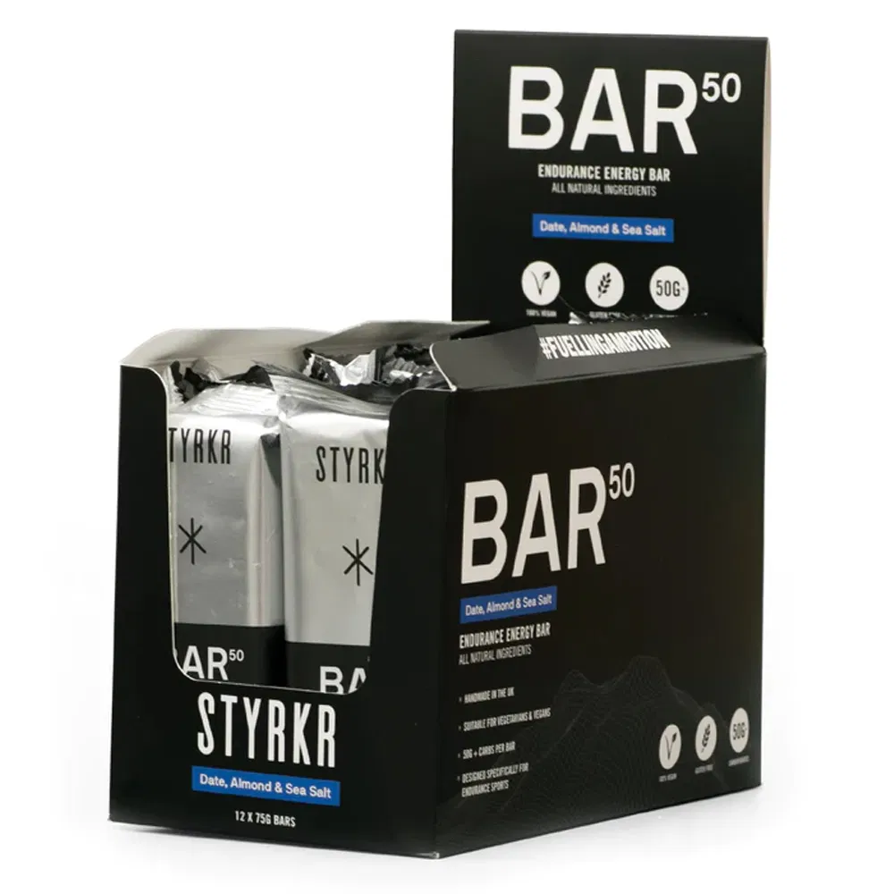 Styrkr BAR50 Energy Bars Date, Almond & Sea Salt